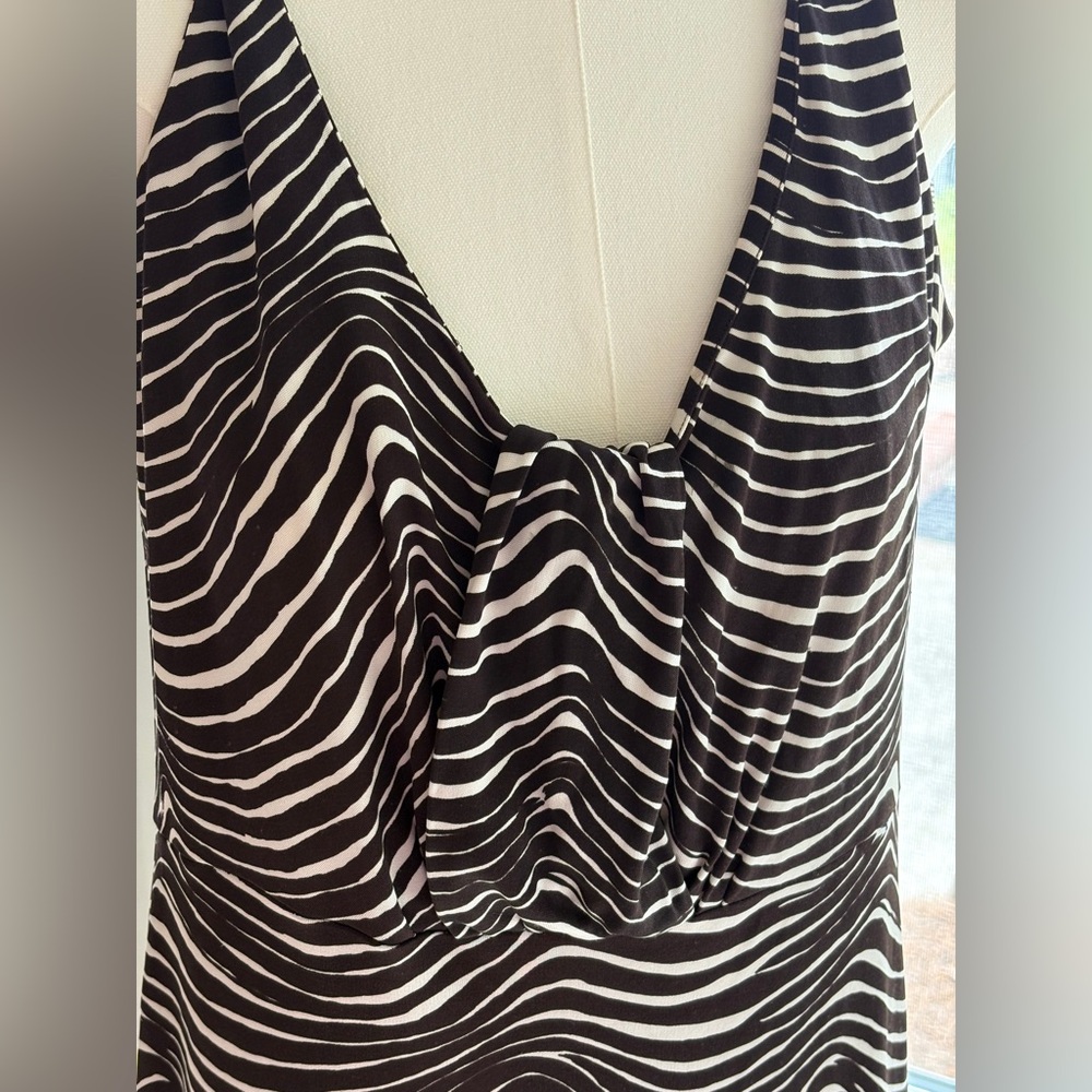 Tory Burch Dress Zebra Print Size Small Silk Like New - Picture 4 of 7